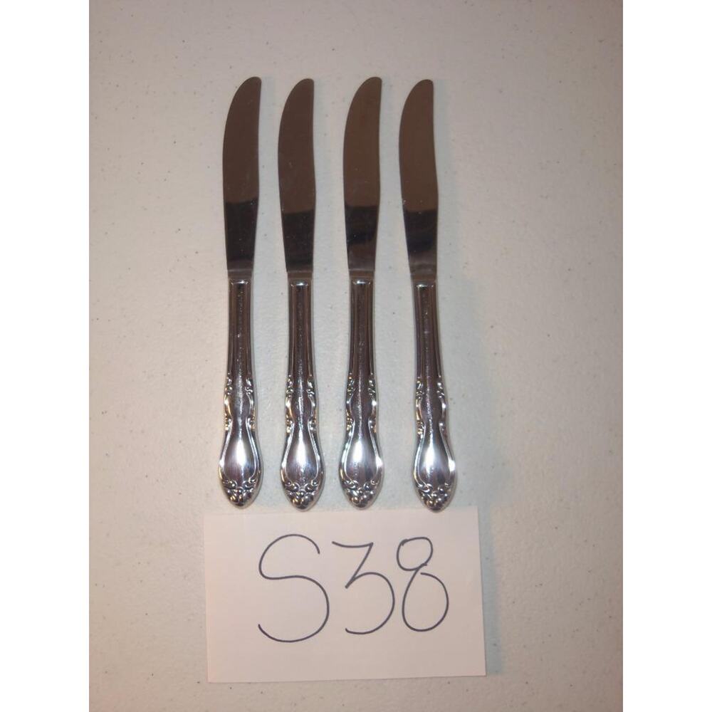 4 Oneida Homestead Dinner Knives Modern Hollow Knife -0116S38